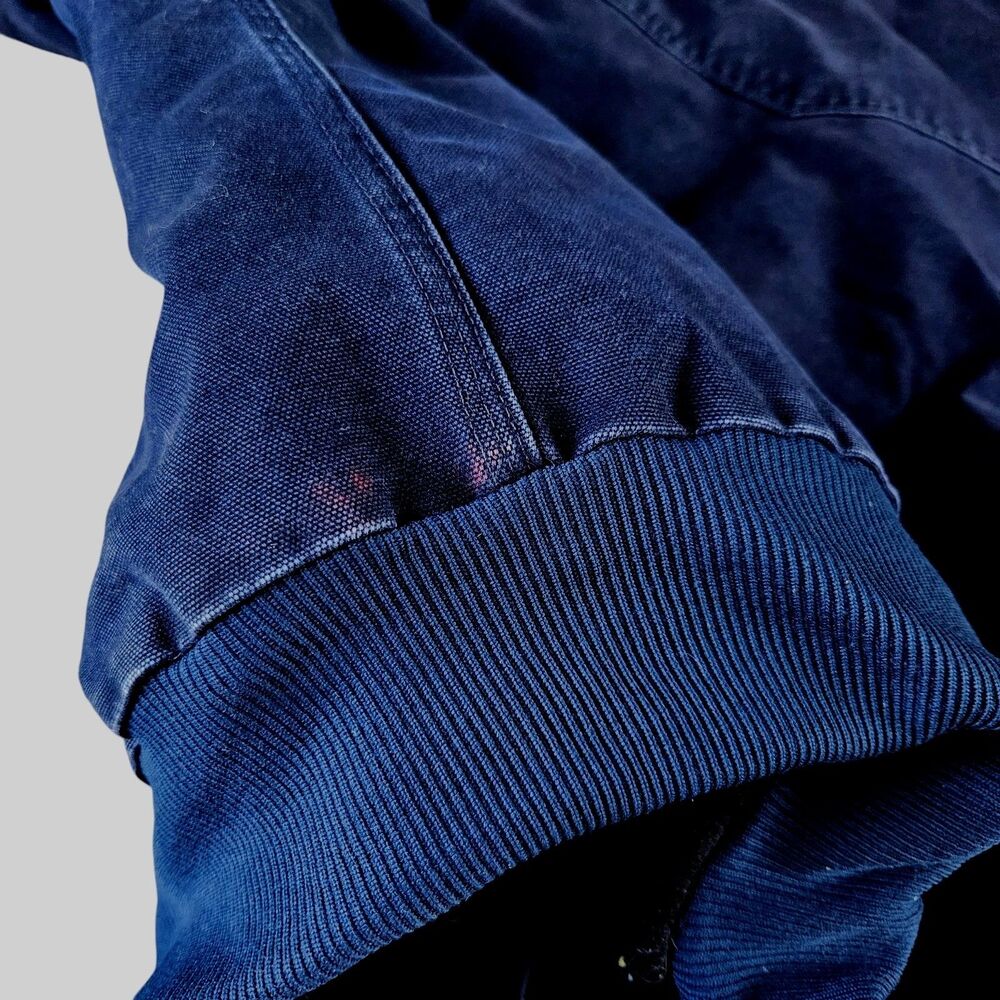 Carhartt Jacket Santa Fe J14MDT Midnight Blue Size XL Distressed Vintage Fade - Picture 9 of 16